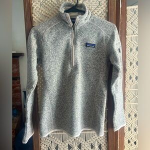 Women’s Patagonia “Better Sweater 1/4-Zip Fleece” (Gray/Tan)